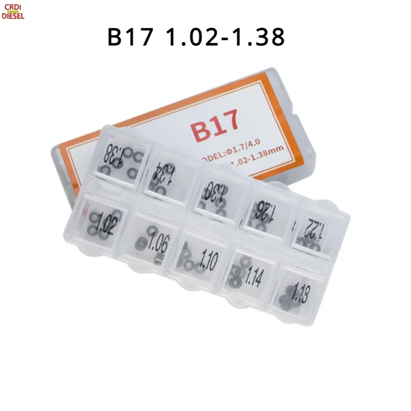 50PCS B17 Injektor Einstellung Dichtungen für DENSO G2 CRIN Injektor Magnetventil Frühling Reparatur Kits Dicke 1,02-1,38 – Detail 1