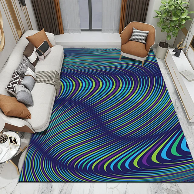 3D Vortex Illusion Carpets Entrance Door Floor Mats Non-slip Rugs Home  Decor