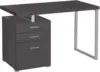 Left or Right Facing 47-Inch Modern Home Office Computer Study Writing Desk with Filing Drawer, 48"L, Grey 1