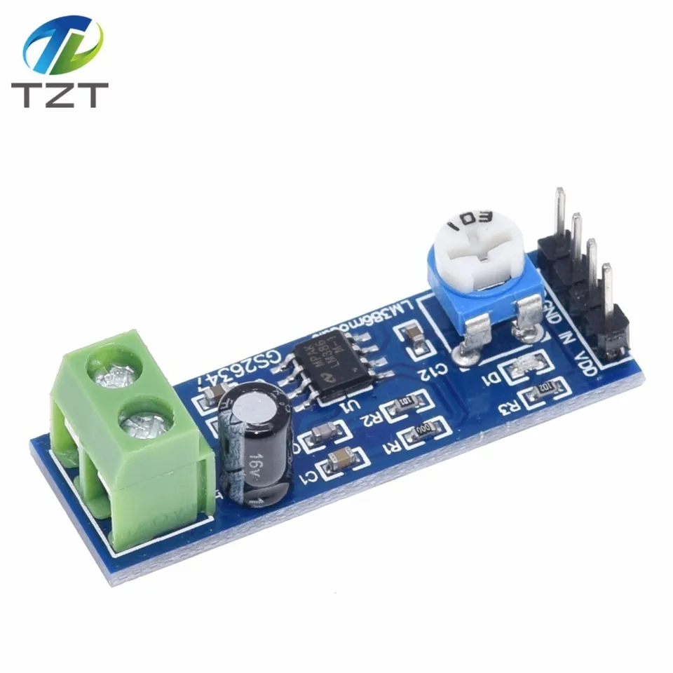 5Pcs Audio Amplifier Module, LM386 Electret Microphone Amplifier Module