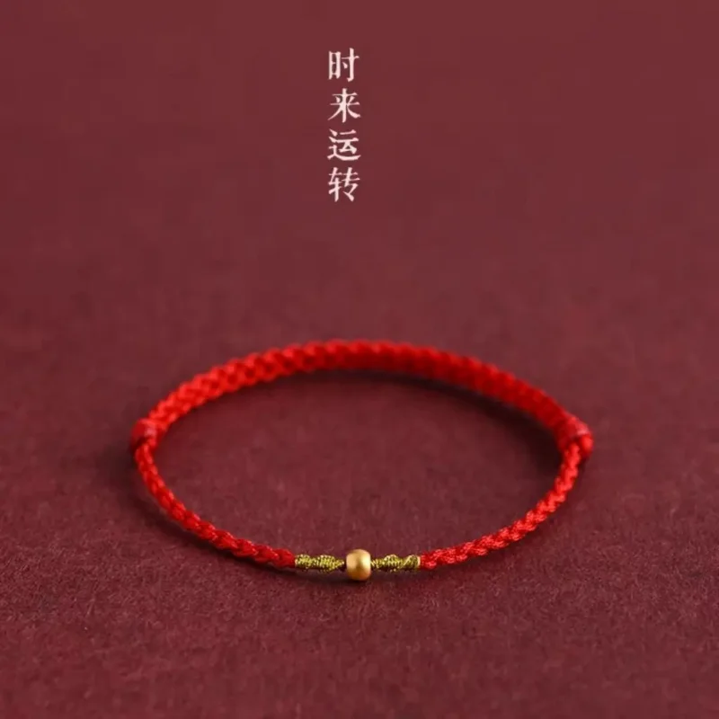 Glücksbringer Rotes Seil Armband für Damen und Herren, Paar-Armreifen, Glücksklee-Armband, Verstellbar, Handgefertigt, DIY Freundschaftsgeschenk – Detail 10