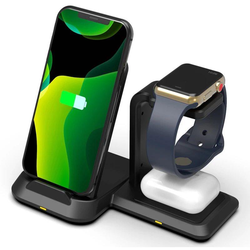 

Wireless Charger 3 in 1 Fast Charging Station For iPhone 13/12/11 /XS MAX/XR/XS/8 Plus For AirPods Pro/2 iWatch 7/SE/6/5/4/3/2
