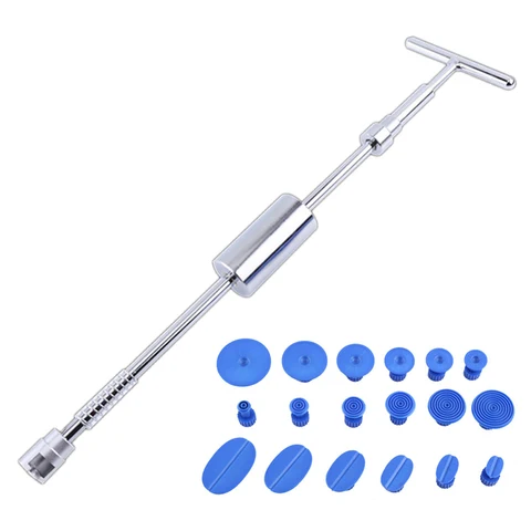 Body Dent Removal Tool Slide Hammer Suction Cups take out Car Dent Repair Tool Reverse Hammer Glue +18pcs Glue Puller