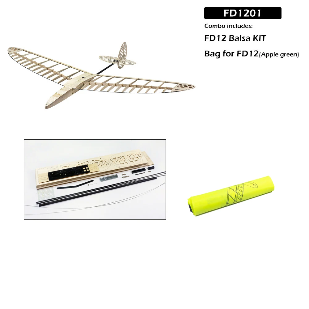 Planador RC FD1200/1201/1204 - Asa Voadora EPP 59cm, 1,1kg, 7J Entrega