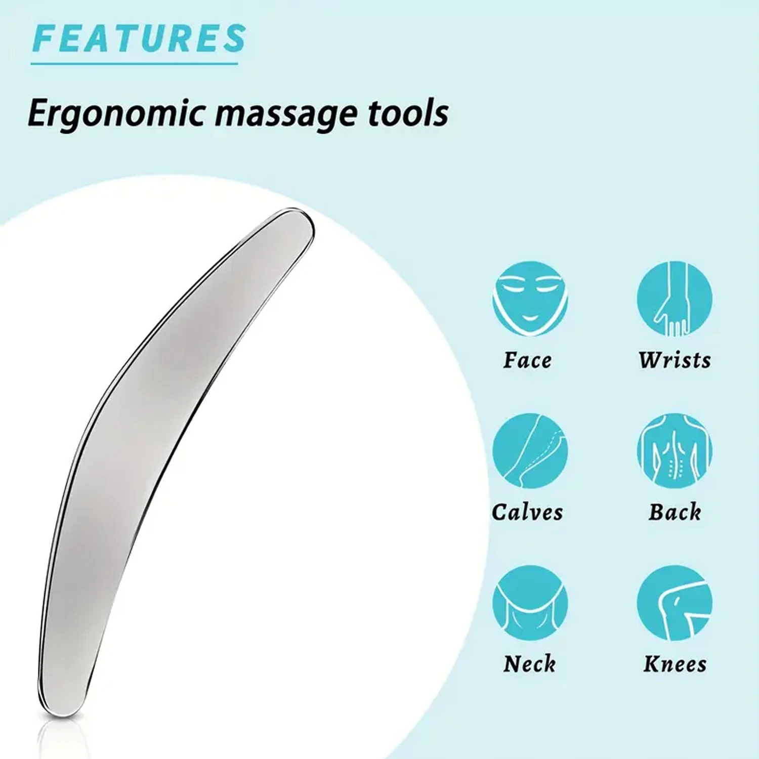 Stainless Steel Gua Sha Muscle Scraper Tools Myofascial Scraping Tools Lymphatic Drainage Massager Soft Tissue Massage Tools