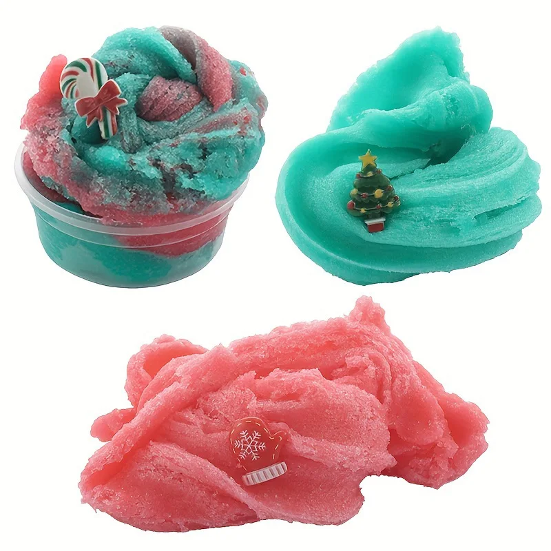Slime Kit Fluffy Slime Set for Kid Christmas DIY Stress Relief Toy