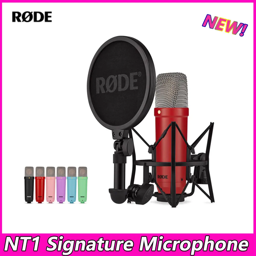 

RØDE NT1 Signature Series Large-Diaphragm Condenser Microphone with Shock Mount XLR Cable for Music Vocal Recording Streaming