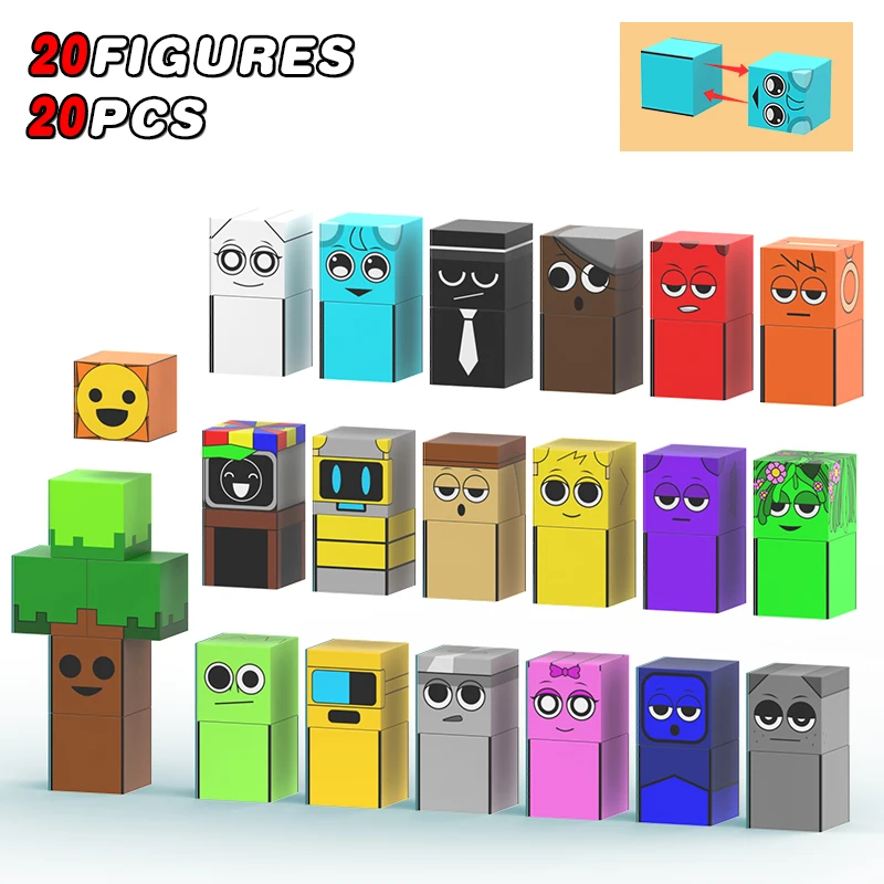 Sprunki Figures Magnetic Blocks Toys Incrediboxs Sprunki Magnet Toys STEM Sensory for Toddler Christmas Birthday Gift magnetic building blocks magnetic assembly toy magnetic alphabet toys