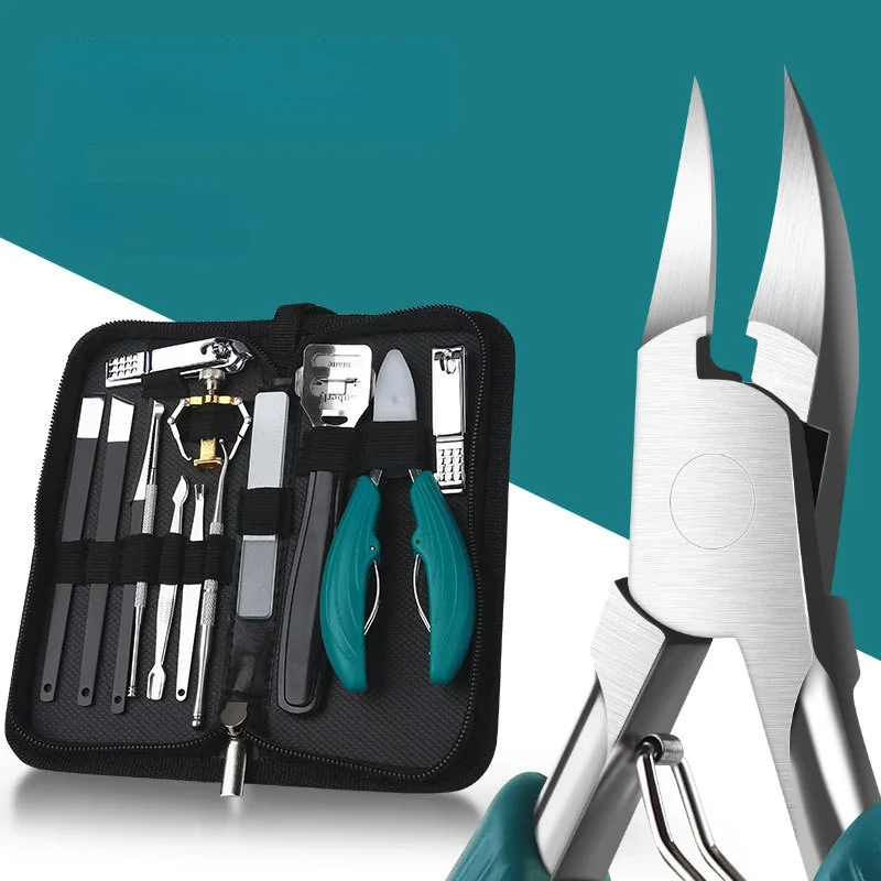 Toe Nail Clippers Ingrown Toenail Tool Thick Nails Dead Skin Dirt Remover Curved Blade Nail Tool toe nail clipper nail clippers