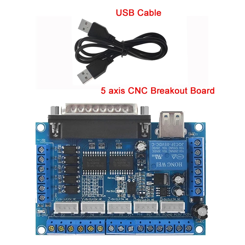 5 Axis Cnc Interface Board Stepper Driver Mach3 Us 5 Axis Cnc Breakout Board Usb Aliexpress
