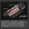 12 Pcs Ratchet Socket Wrench Kit Universal Repair Tool Multi-Function 8-32mm Wrench Home Quick Release Reversible 4