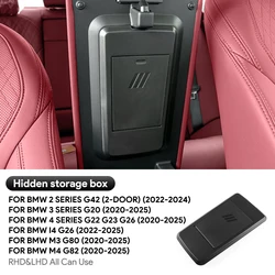 Premium Car Armrest Hidden Storage Box Organizer - M4 - G82 (Black)