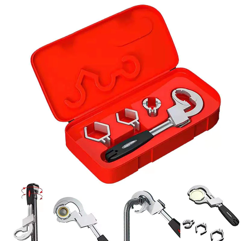 Cheie reglabilă universală, cheie multifuncțională pentru baie, demontare, asamblare, supape, robinete, conectare țevi, instrument de baie_voghion.com