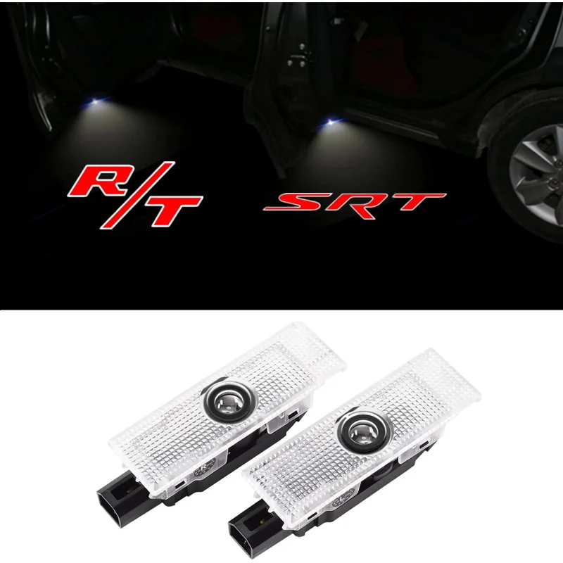 

2Pcs Car Door Light For Dodge Challenger Emblem Lamp Logo Projector Ghost Shadow Courtesy Light Welcome Light