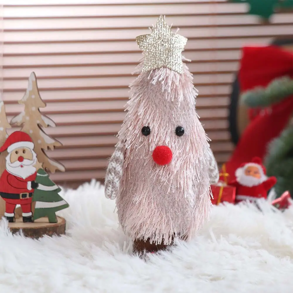 Xmas Supplies Handmade Christmas Tree Decoration Cartoon Soft Christmas Creative Decorative Xmas Desktop Ornament Gift