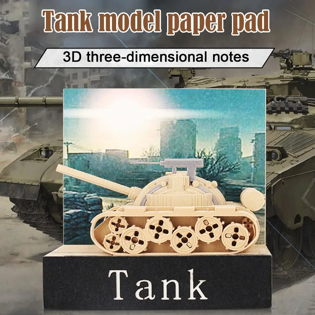 

Battlefield Tank 3D Memo Paper Customization Creative 3D Hand Carving Paper Tear Gift Gift F4R0