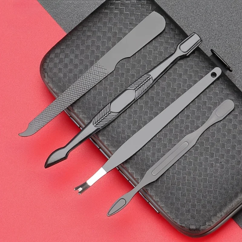 10pcs Nail Clippers Set Full Set, Black Nail Clippers Set, Ultra Sharp Sturdy Nail Clippers, Professional Nail Clippers