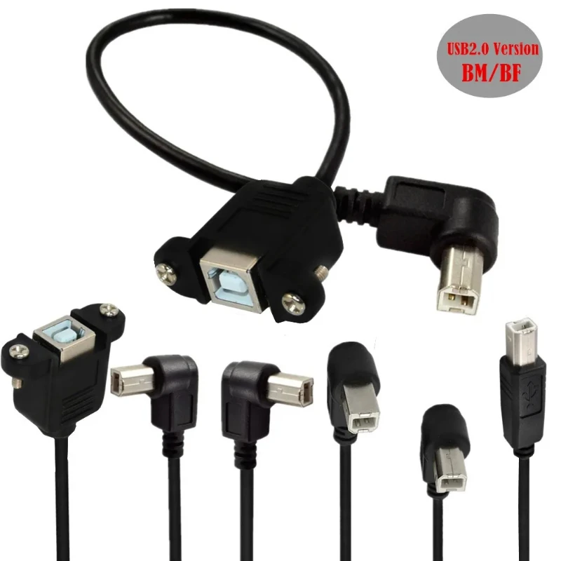 Cavo di prolunga USB ad angolo di 90 gradi verso l'alto, destro e sinistro, tipo mini USB per montaggio a pannello, cavo adattatore maschio-femmina con vi  7