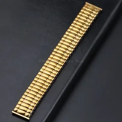 Universal Stainless Steel Elastic Watch Band - Metal Stretch Expansion Wristbelt - 16mm (Gold)