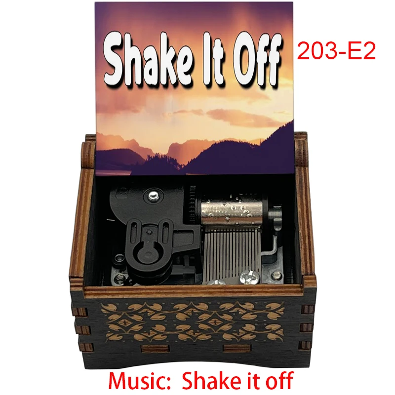 Shake it Off Handmade Wind Up Wooden Music Box for Girlfriend Boyfriend Husband Wife Christmas Gift 5