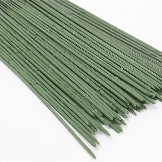 Tige de fleur en fer plaqué plastique, 50/200/500 pièces, pour hortensia artificielle Rose, tige de bâton de tête de fleur de 6.69 pouces, accessoire de décoration de mariage 3