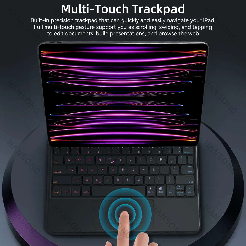 Capa de Teclado Mágico para Ipad Ipad Pro 11 12.9 4th 5th 6th Air 4th 5th 10.9 Backlit Keyboard Cover - Imagem 4