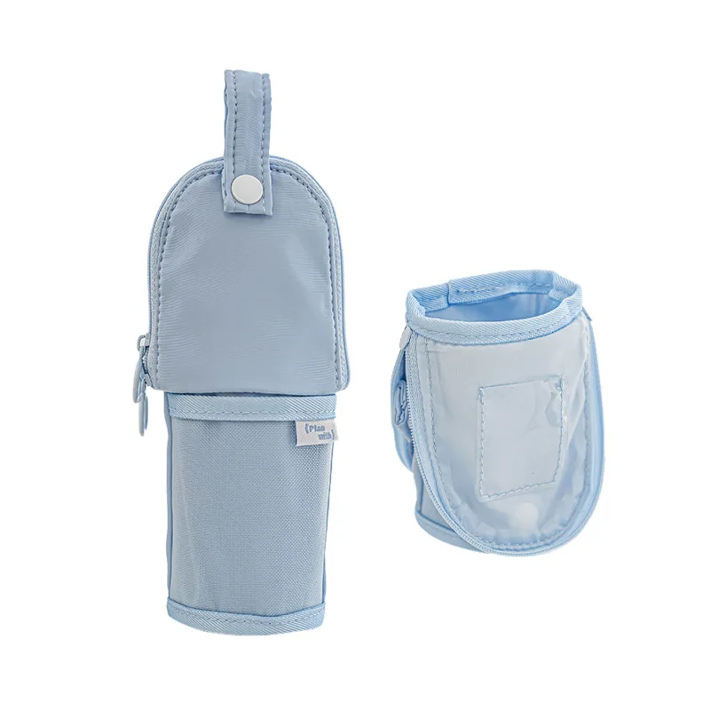 접이식 펜 케이스 스탠드 기능 INS 캐주얼 연필 가방 학생용 휴대용 걸이형 문구 정리함 학교 용품용