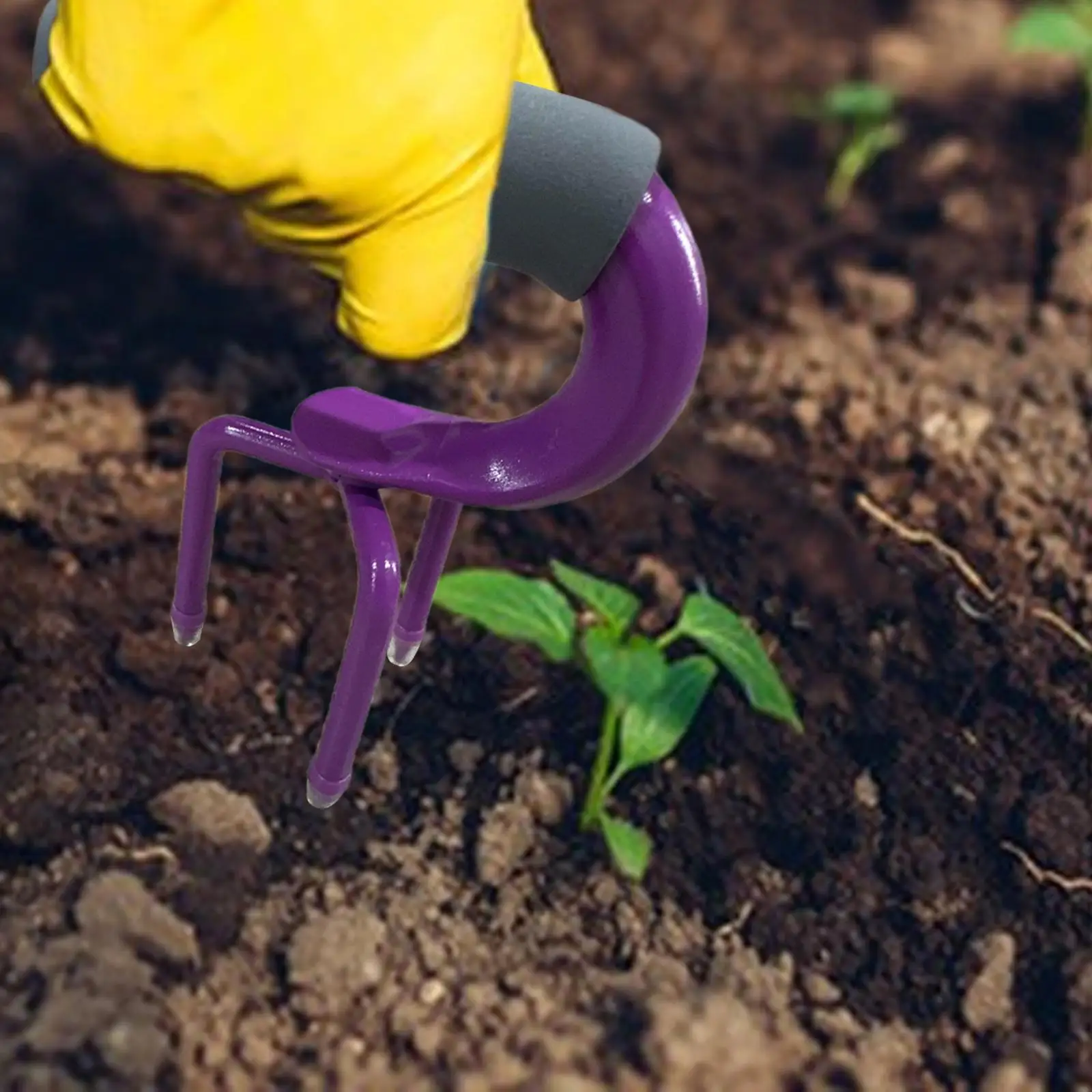 Hand Tiller Soil Loosener Garden Claw Cultivator Soil Tiller Manual for Planters Cultivating Raised Garden Beds Planting Farm