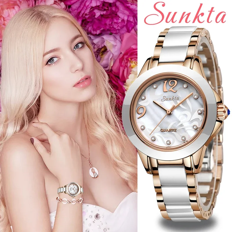 

LIGE SUNKTA 2024 New Listing Rose Gold Women Watch Quartz Watch Ladies Top Brand Luxury Female Watch Girl Clock Relogio Feminino