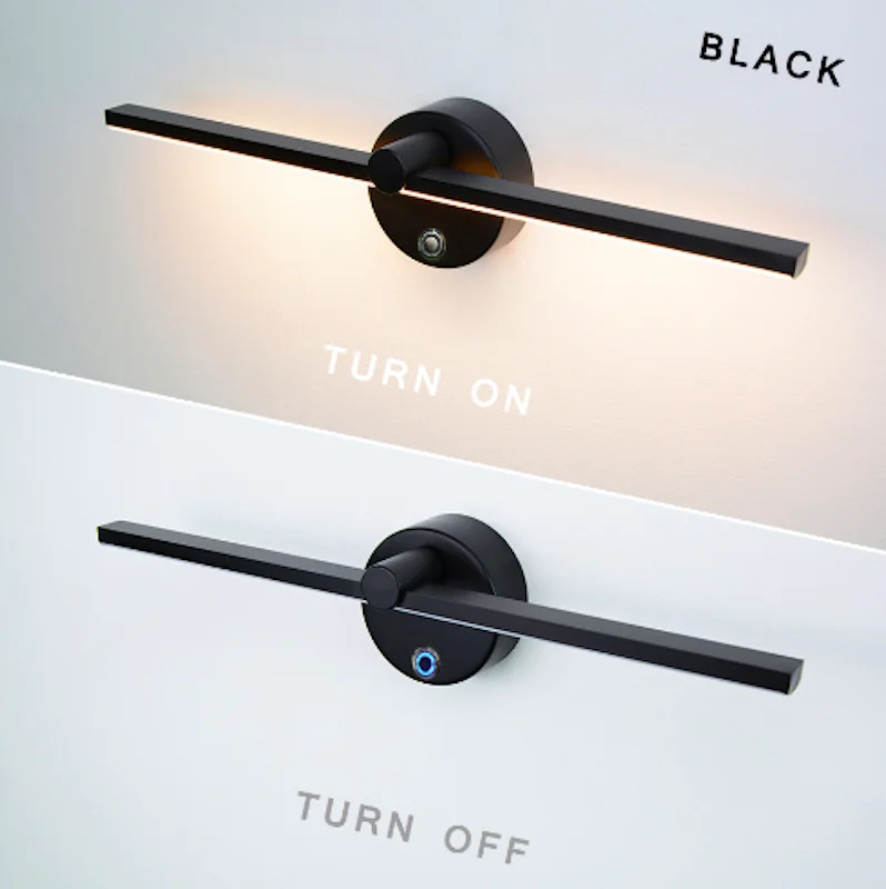 Description Picture 3 of itemNordic minimalist LED indoor wall lamp with switch 300 ° rotation 41CM bedside lamp mirror light Linear LED Vanity Wall Light