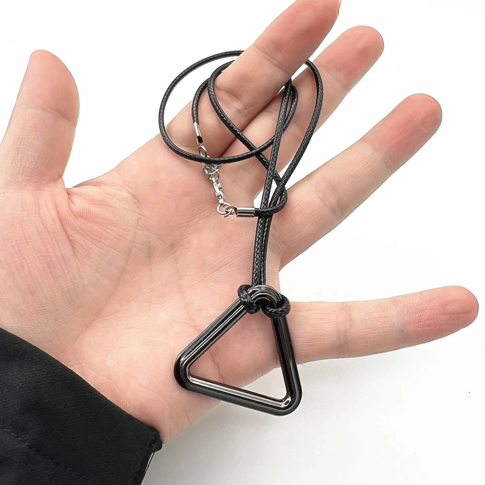 Anime Necklace Necklace Pendant Anime Chainsaw Man Leather Chain for Women Men Cosplay Prop