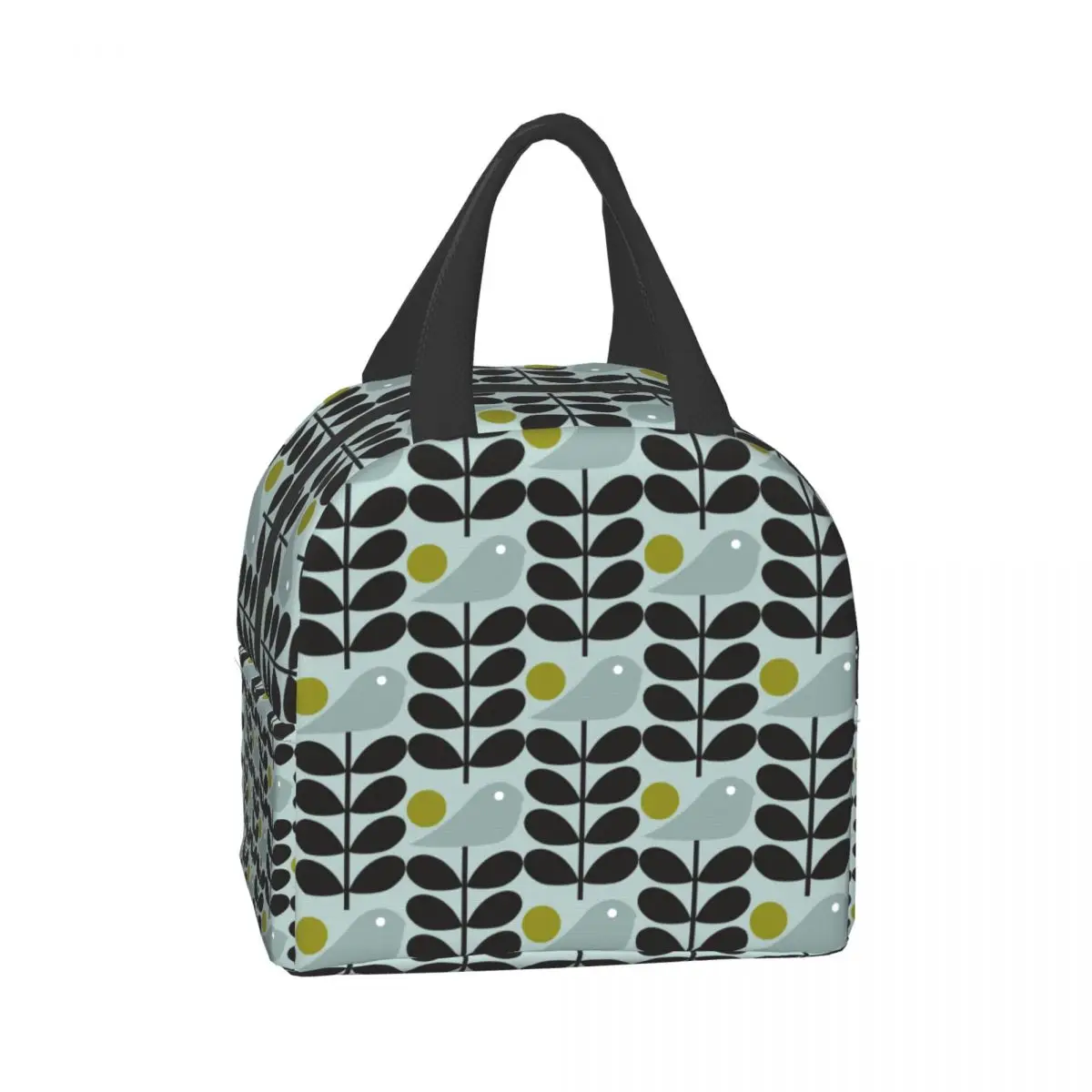Orla Kiely Birds Insulated Lunch Bags for Women Scandinavian Flowers Portable Cooler Thermal Food Lunch Box Work School Travel