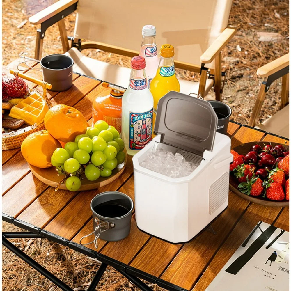 Portable Ice Maker Machine Commercial Smart Mini Ice Machine Furnishing Full Automatic Round Cubes