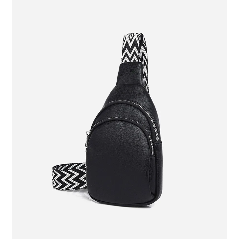 Mannelijke en vrouwelijke dezelfde 2024 nieuwe borst PU zacht lederen heuptas fietsen sport crossbody kleine rugzak_voghion.com