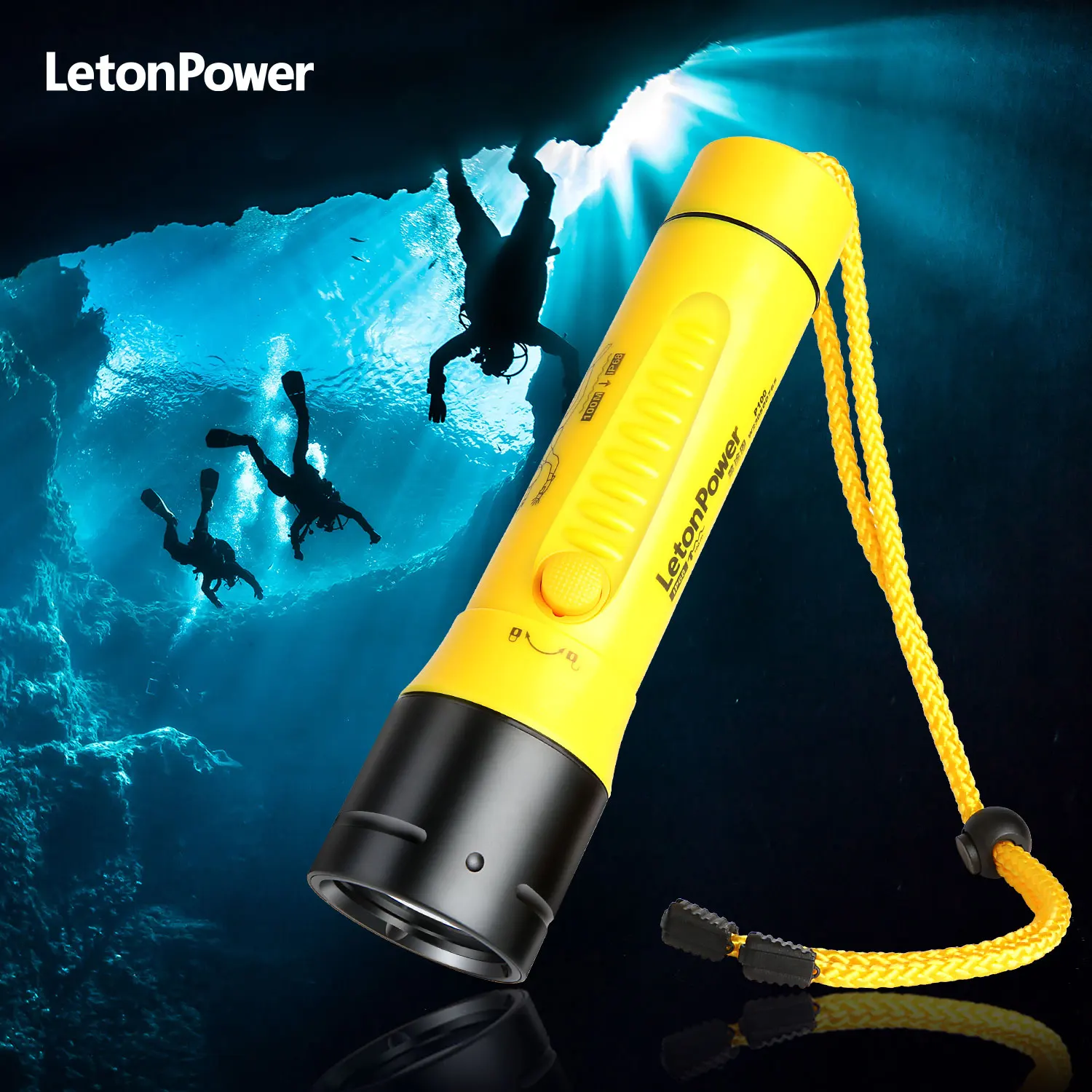 

Diving Flashlight 3000LM CERR LED focus long waterproof night submersible fishing IPX8 outdoor underwater strong penetrati