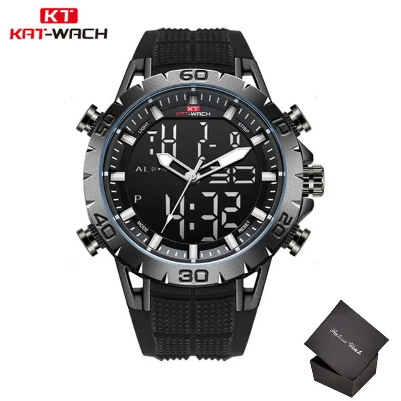2022 KAT-Wash JPN Movement Sports Men Watches Top Brand Waterproof Military Wristwatch Mens Quartz Resin Male Clock Montre Homme 