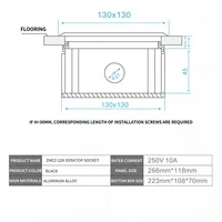 Table Charging Station Hidden Type Power Socket Slow Pop-Up Table Outlet Desktop Socket for US/EU Home Office Kitchen 3