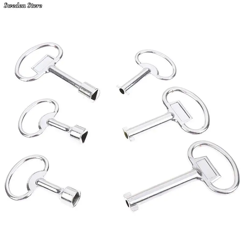 Door Latch Toggle Latch Clamp Cabinet Locks Universal Key Multifunction Wrench Metro Trains Key Lock Elevator Door Electric Cabinet Keys For Triangular Panel Lock 1Pc