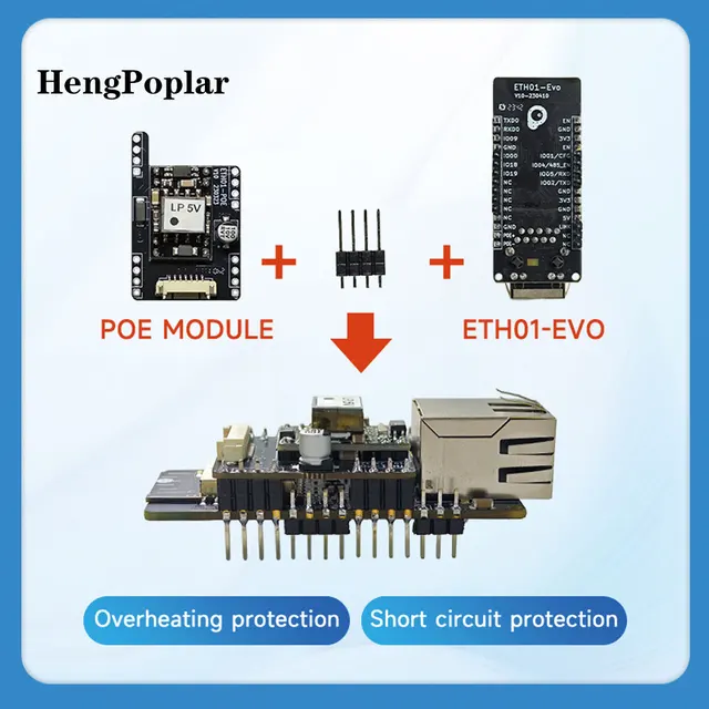 ETH01-EVO ESP32-C3 WiFi Bluetooth-совместимый Ethernet 3 в 1, шлюз IoT, резервный шлюз Poe, положение связи 1
