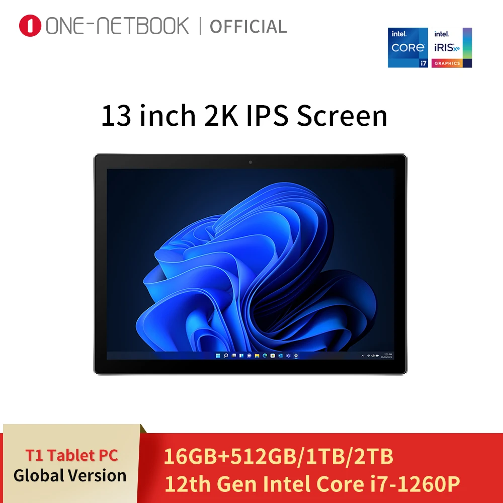 Tablette avec écran tactile, 12.6 pouces, 2K, Intel Core i7 1165G7