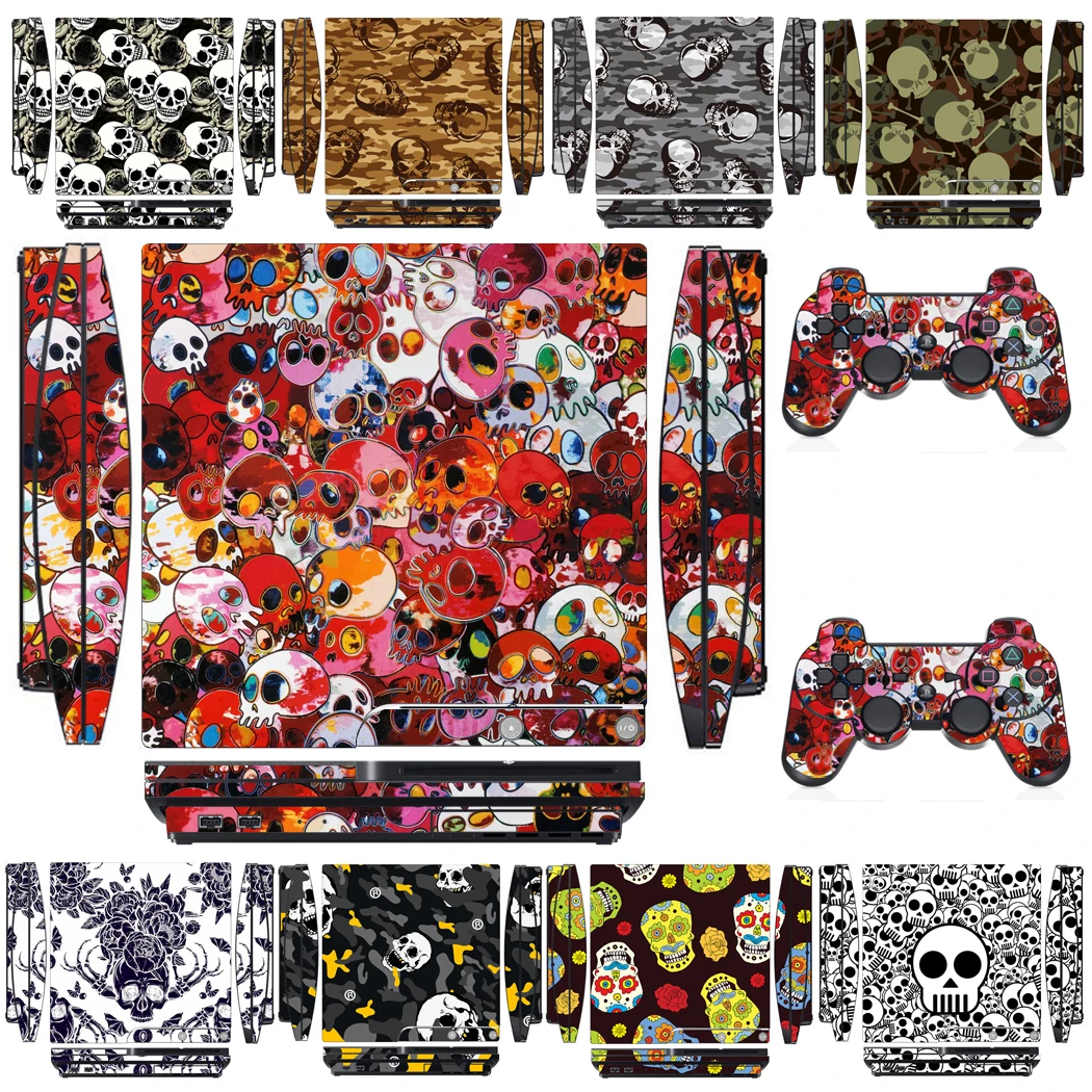 Skull 2311 Vinyl Skin Sticker Protector Per Sony Ps3 Slim Playstation 3 Slim E 2 Adesivi Per Pelli Controller