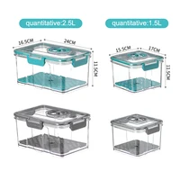 Boîte de conservation sous vide boîte de rangement alimentaire scellée manuellement boîte de rangement en plastique transparent maison réfrigérateur stockage cuisine Seal Tank 5