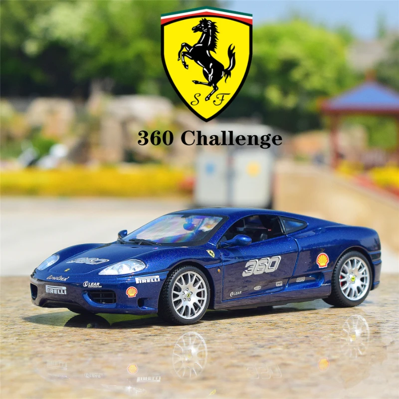 Bburago 124 Ferrari 360 Challenge Racing Cars Blue Static Simulation