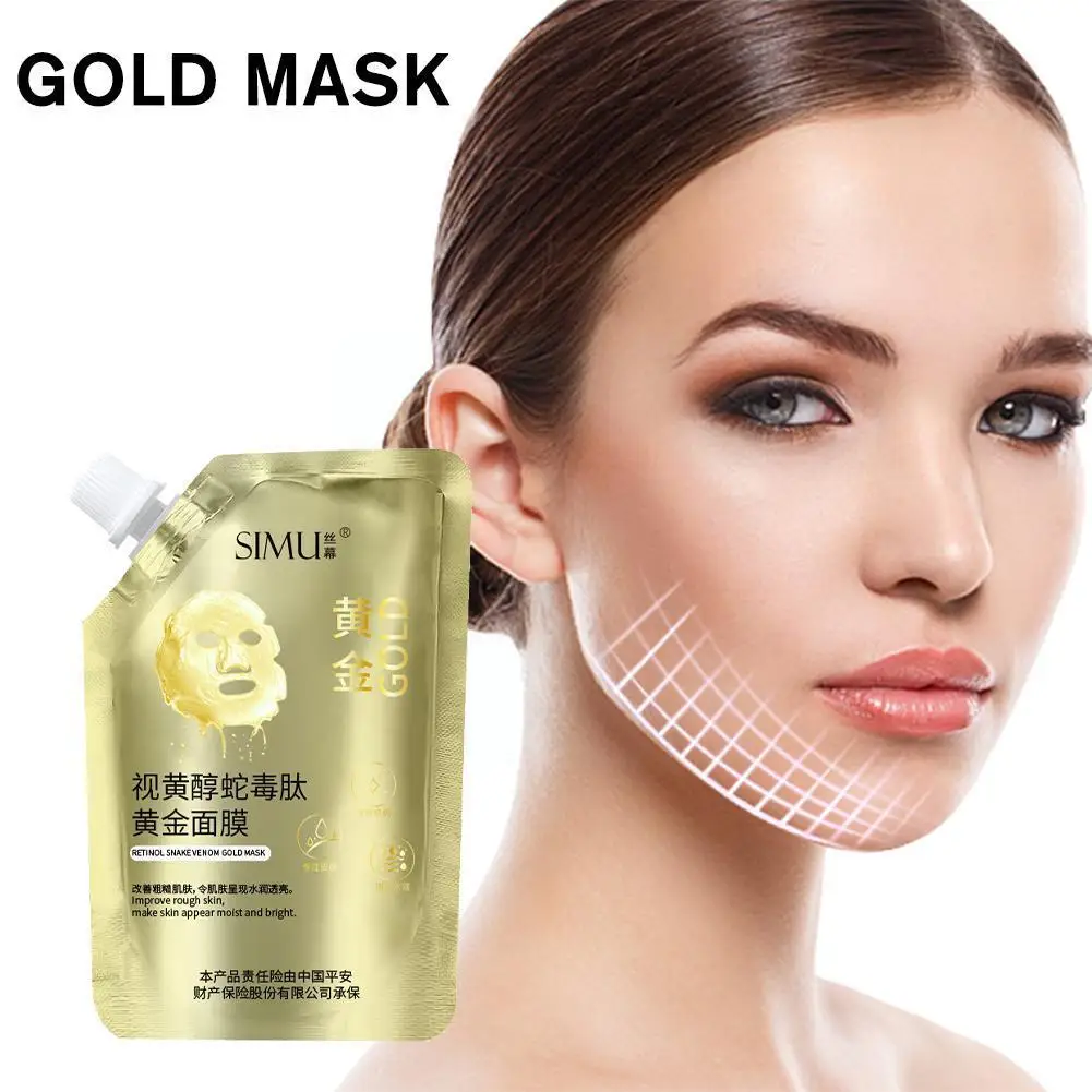 

Retinol Snake Peptide Gold Mask Improve Skin Face Mask Skin Moisturizing Cream Dullness,Firmness Brighten Hydrating A W7P2