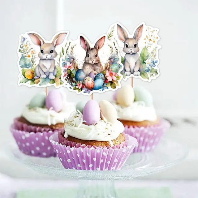 Easter Bunny Cupcake Toppers Easter Bunny Cupcake Toppers Wafer Rice