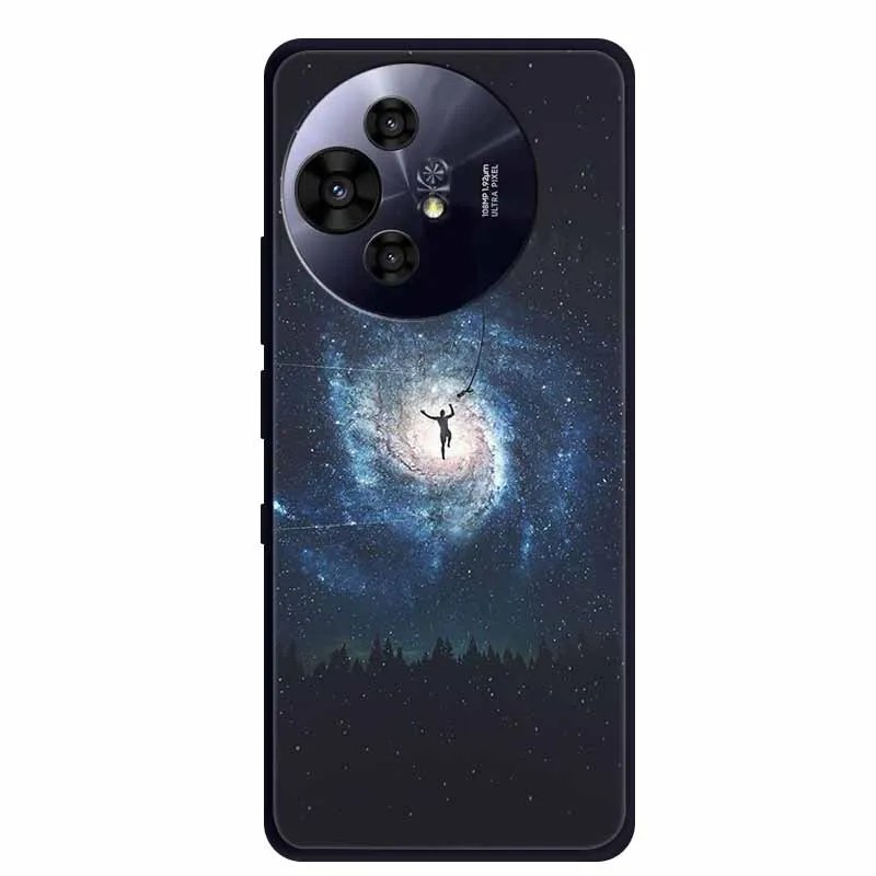 Black Silicone Protective Back Cover - Stylish and Durable Bumper Coque for TCL 50 Pro NxtPaper 5G