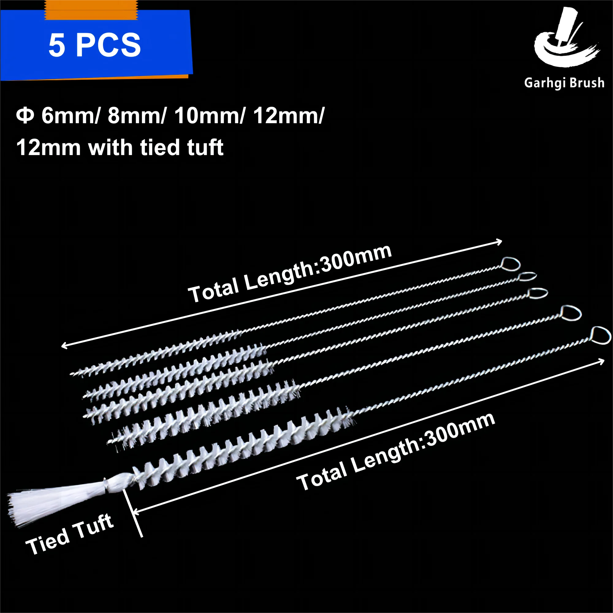 5PCS Kupfer Stahl Draht Rohr Pinsel Messing Nylon Borsten Rohr Sauber Rost Schmutz Entfernung Manuelle Hand Werkzeug Multifunktionale Universal – Detail 13