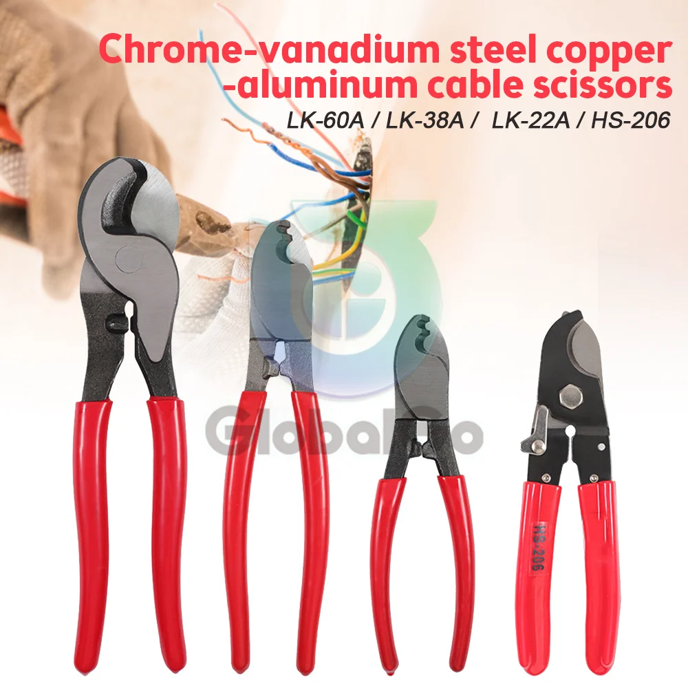 

Insulated Cable Cutter Wire Stripper Electrician Shears Pliers Scissors Cutting Tools Manual Stranding Pliers
