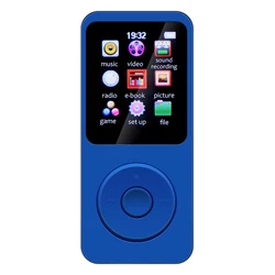 Portable HiFi Bluetooth Music Player with Built - in Speaker and 1.8 Screen (Dark Blue)