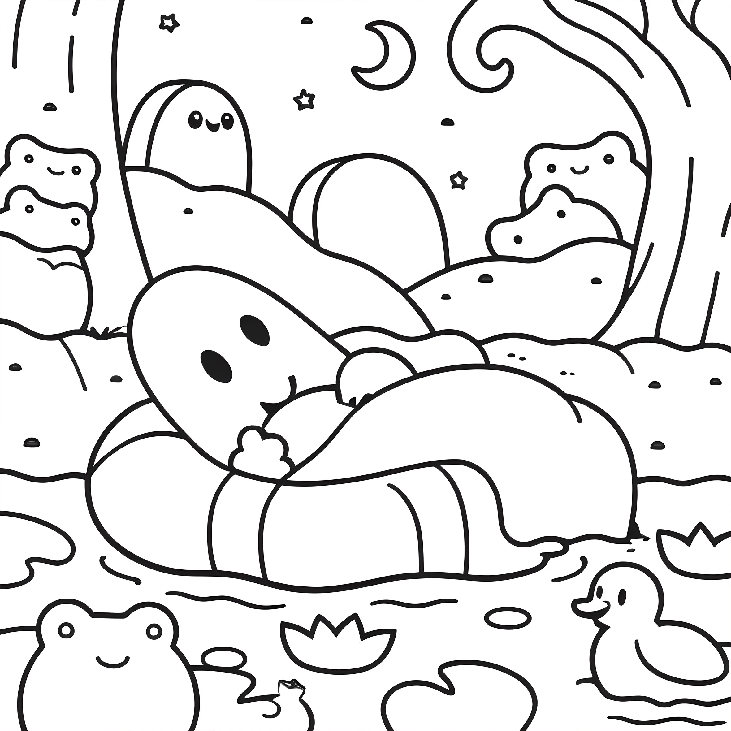 Halloween Hour Fun Coloring Book For Adults And Teen Featuring Adorable Creepy Creatures Educational Doodles Book For Relaxation 3